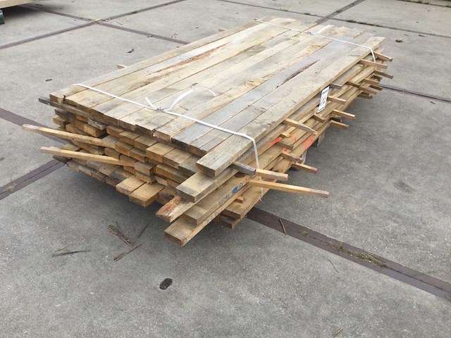 Eiken planken 25x80x2000 (77x) - afbeelding 1 van  7