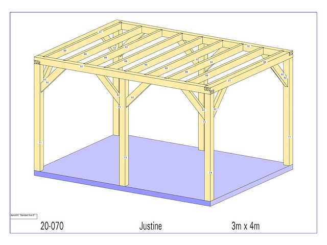 Eiken terrasoverkapping 3x4m - afbeelding 12 van  19