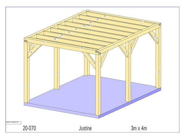 Eiken terrasoverkapping 3x4m - afbeelding 14 van  19