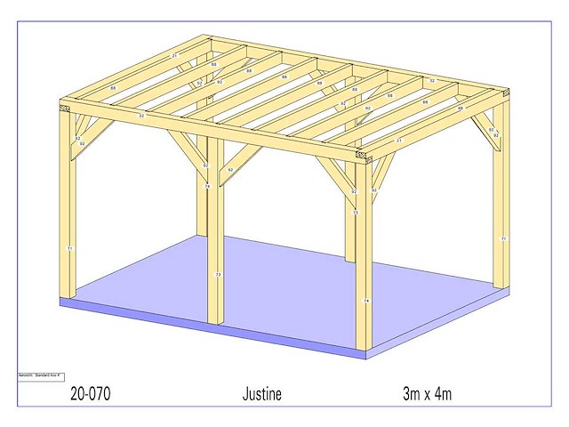 Eiken terrasoverkapping 3x4m - afbeelding 7 van  19