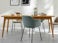 Eikenhouten eettafel 8 sceinen - natuurlijk 8 personen - afbeelding 1 van  9