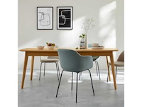 Eikenhouten eettafel 8 sceinen - natuurlijk 8 personen - afbeelding 8 van  9