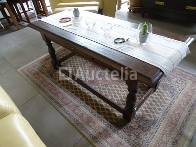 Eikenhouten salontafel, tapijt - afbeelding 1 van  8