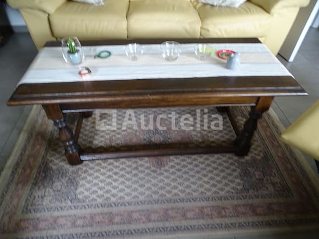 Eikenhouten salontafel, tapijt - afbeelding 3 van  8