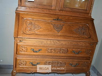 Eikenhouten secretaire in louis xv-stijl - afbeelding 3 van  5