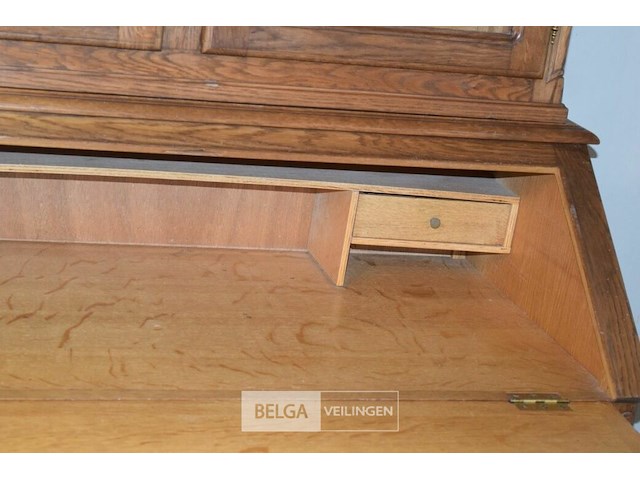 Eikenhouten secretaire in louis xv-stijl - afbeelding 5 van  5