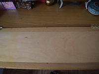 Eikenhouten secretaire met 3 lades en 1 valdeur - afbeelding 4 van  4