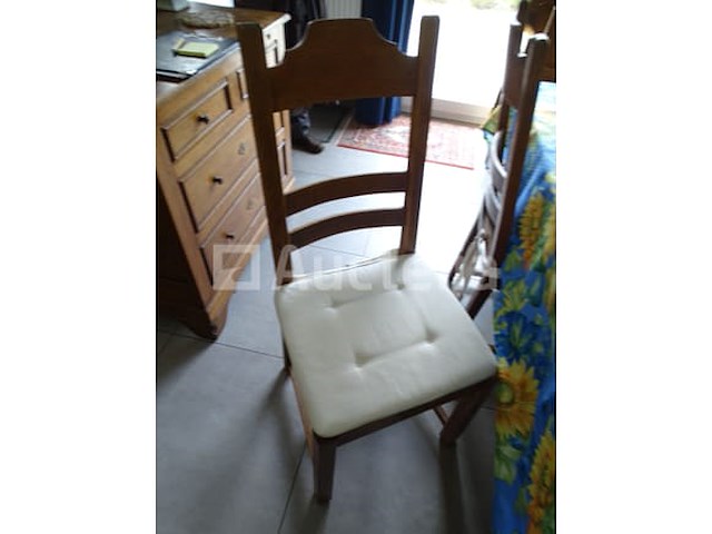 Eikenhouten tafel + 6 stoelen - afbeelding 6 van  12