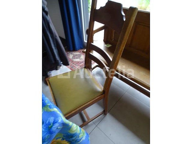 Eikenhouten tafel + 6 stoelen - afbeelding 10 van  12