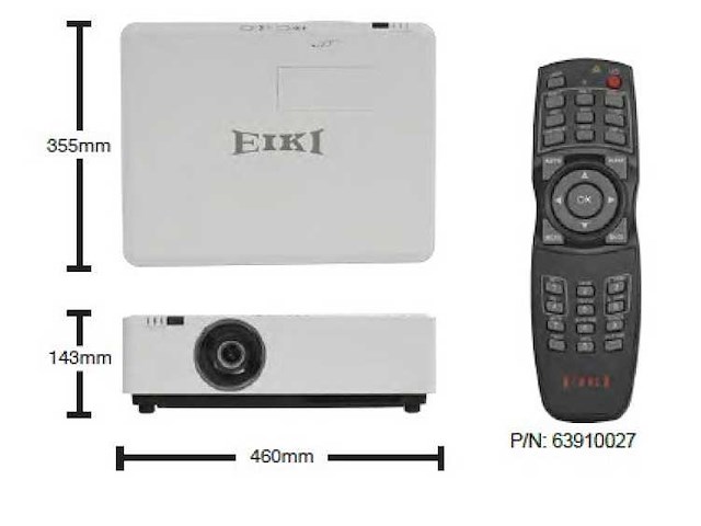 Eiki ek-350u beamers & projectie - afbeelding 3 van  5