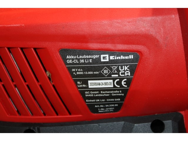 Einhell accu blad zuiger - afbeelding 3 van  6