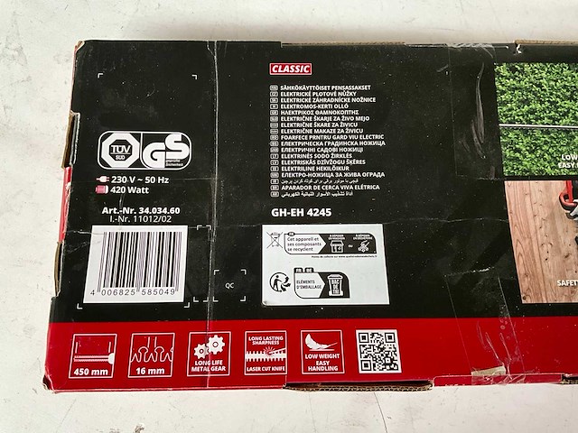 Einhell gh-eh 4245 elektrische heggenschaar 420w - afbeelding 4 van  4