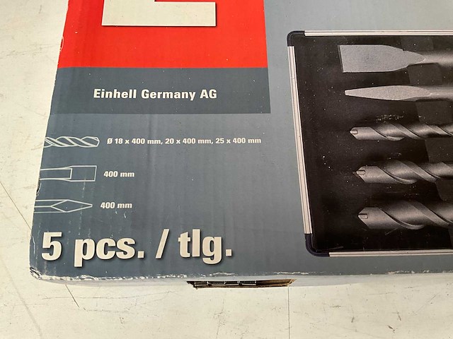Einhell sds-max 5 delige beitel- en borenset in koffer - afbeelding 2 van  4