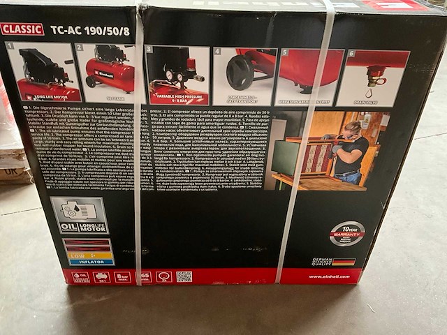 Einhell tc-ac 190/50/8 compressor - afbeelding 7 van  8