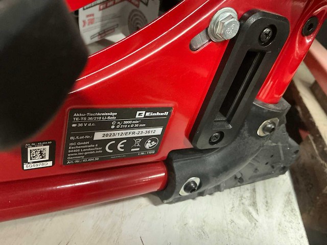 Einhell te-ts36/210 li-solo accu zaagtafel - afbeelding 4 van  8