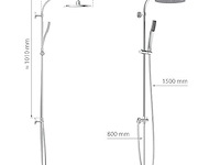 Eisl stiloval doucheset met regendouche - afbeelding 2 van  6