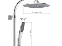 Eisl stiloval doucheset met regendouche - afbeelding 3 van  6
