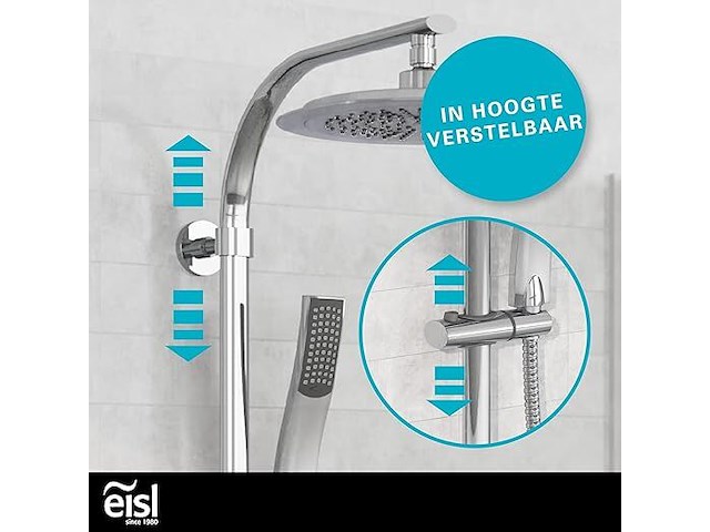 Eisl stiloval doucheset met regendouche - afbeelding 6 van  6