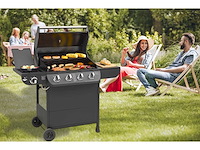 El fuego columbus 4+1 zwarte gasgrill met zijbrander - afbeelding 1 van  4