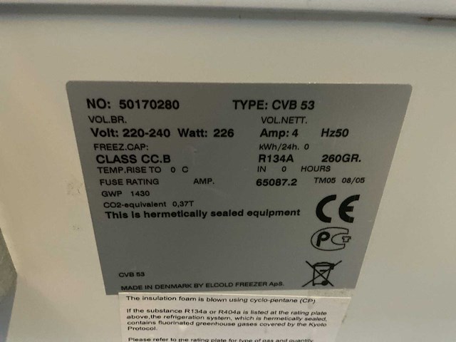 Elcold cvb 53 vrieskoffer - afbeelding 5 van  5