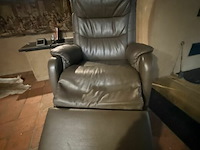 Electrische lederen relaxzetel (werkend) - afbeelding 1 van  2