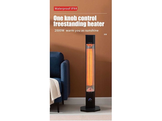 Electrische patio heater - afbeelding 2 van  3
