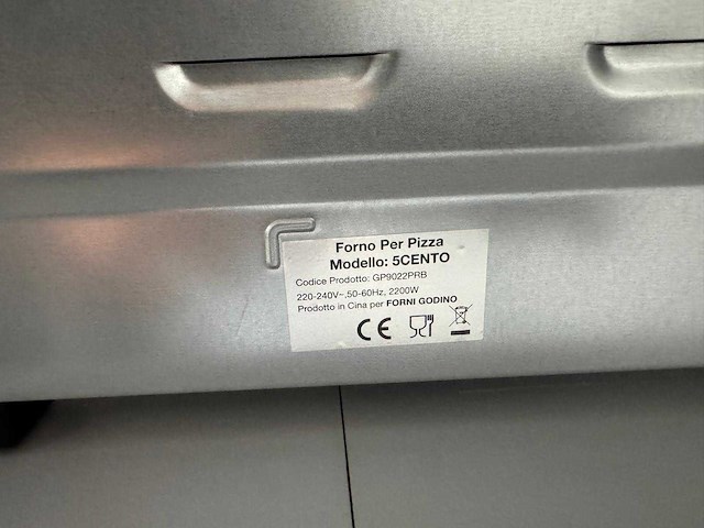 Electrische pizza-oven rvs 2200w - afbeelding 1 van  1