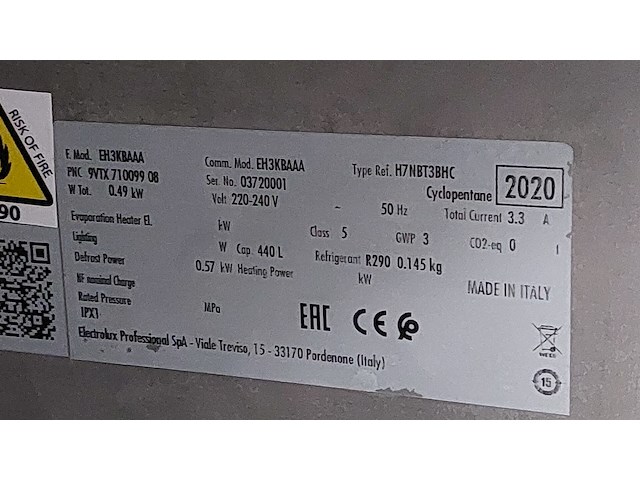 Electrolux eh3kbaaa vrieswerkbank/ vriezer 440 lt,3 doors - afbeelding 6 van  7