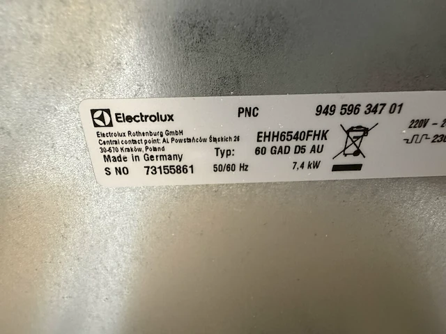 Electrolux inductiekookplaat - afbeelding 5 van  5