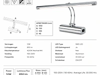 Elegante led spiegellamp (horoz) – 12w – 4200k neutraal wit – ip45 – anka-12 (2 stuks) - afbeelding 5 van  5