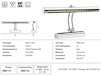 Elegante led spiegellamp (horoz) – 4w – 4200k neutraal wit – ip45 – flamingo-4 (2 stuks) - afbeelding 5 van  5
