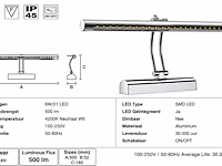 Elegante led spiegellamp (horoz) – 6w – 4200k neutraal wit – ip45 – flamingo-6 (2 stuks) - afbeelding 5 van  5