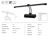 Elegante led spiegellamp (horoz) – 8w – 4200k neutraal wit – ip45 – anka-8 (2 stuks) - afbeelding 5 van  5