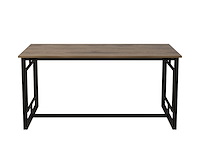 Elegante walnoot zwarte eettafel | multifunctioneel | 100% melamine gecoat | 18mm dikte - afbeelding 3 van  5