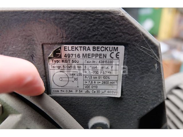 Elektra beckum kgt500 tafelzaag - afbeelding 4 van  10