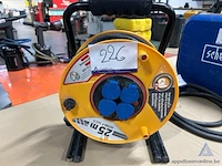 Elektrakabel op haspel bretec, 25 m kabel h07rn-f 3g2,5, 4 stopcontacten 230 v.