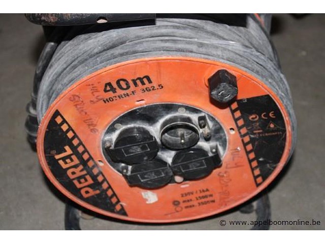 Elektrakabel op haspel perel 40m - afbeelding 2 van  2