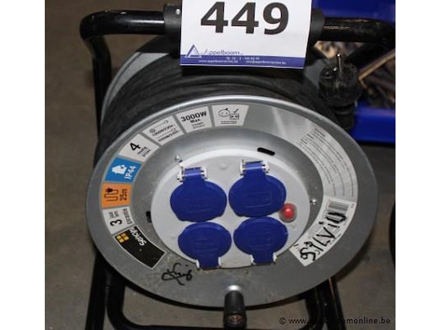 Elektrakabel op haspel sencys, 25m - afbeelding 1 van  2