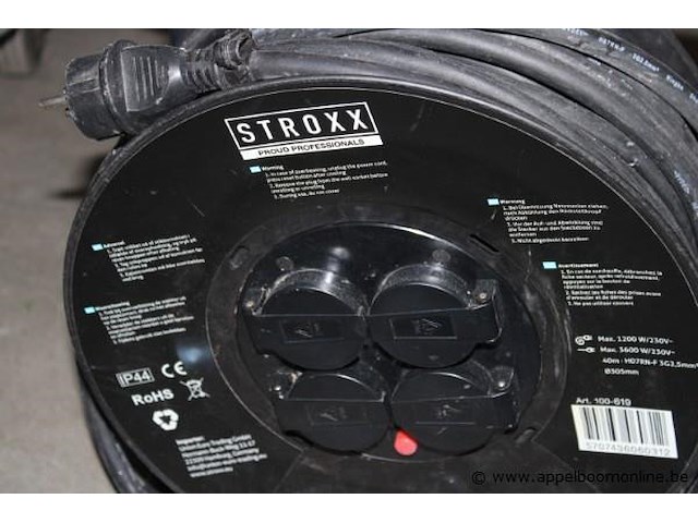 Elektrakabel op haspel stroxx 40m - afbeelding 2 van  2
