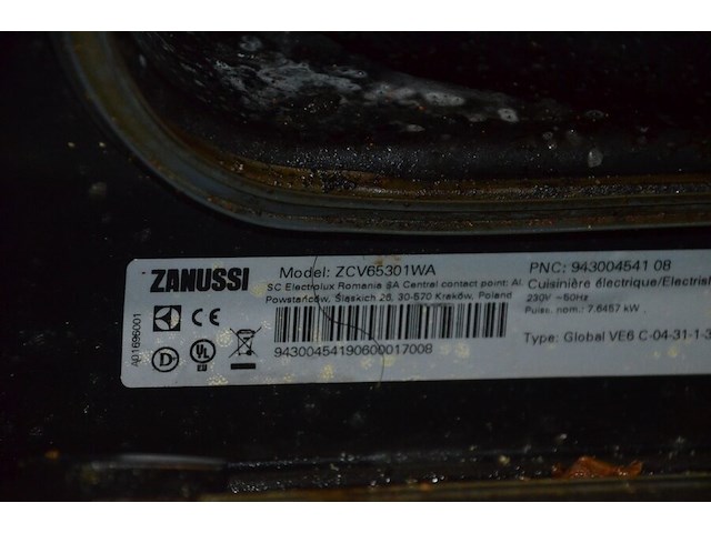 Elektrisch fornuis zanussi zcv65301wa - afbeelding 7 van  7