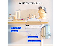 Elektrisch kinderbureau met verstelbare hoogte, ergonomische studie voor kinderen met haak, 120x60cm - afbeelding 4 van  4