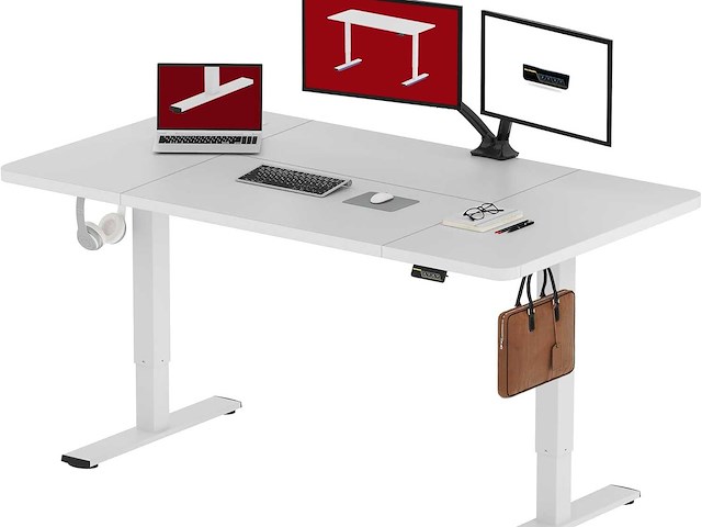 Elektrisch sta-bureau 160x60 cm - afbeelding 1 van  4