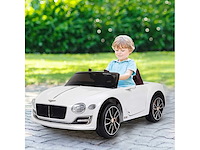 Elektrisch voertuig kinderen 2 motoren - witte bentley - afbeelding 1 van  4