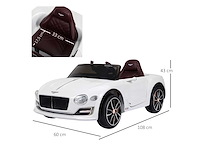 Elektrisch voertuig kinderen 2 motoren - witte bentley - afbeelding 3 van  4
