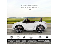 Elektrisch voertuig kinderen 2 motoren - witte bentley - afbeelding 4 van  4