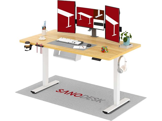 Elektrisch zit-sta bureau 160x60 cm sta-bureau - afbeelding 2 van  8