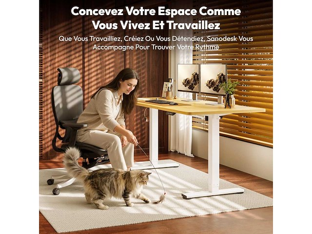 Elektrisch zit-sta bureau 160x60 cm sta-bureau - afbeelding 3 van  8