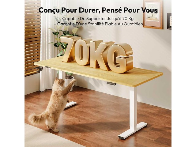 Elektrisch zit-sta bureau 160x60 cm sta-bureau - afbeelding 5 van  8