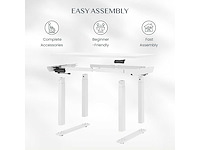 Elektrisch zit-staan-bureau met 4 poten en dubbele motor - 160x75cm - wit - afbeelding 8 van  9