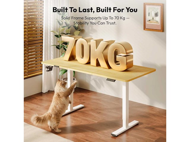 Elektrisch zit-staand bureau 140x60 cm - afbeelding 5 van  10